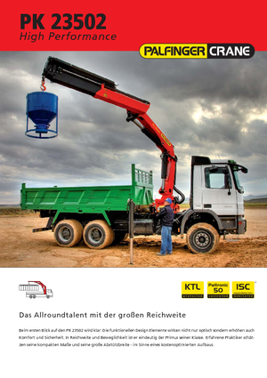 Hydraulické nakládací jeřáby Palfinger PK 23502 E