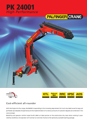 Hydraulické nakládací jeřáby Palfinger PK 24001-K B