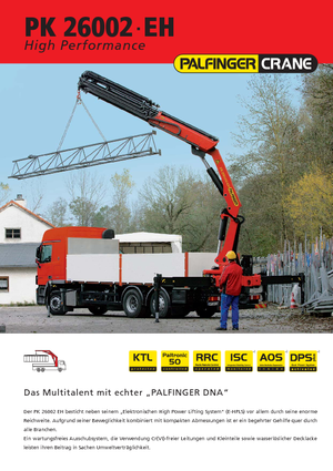 Hydraulické nakládací jeřáby Palfinger PK 26002 EH F