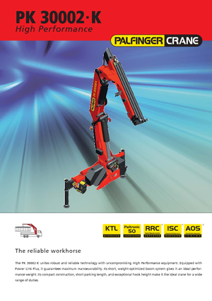 Hydraulické nakládací jeřáby Palfinger PK 30002-K A