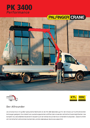 Hydraulické nakládací jeřáby Palfinger PK 3400 A
