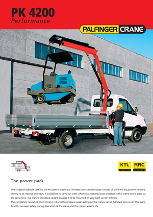 Hydraulické nakládací jeřáby Palfinger PK 4200 A