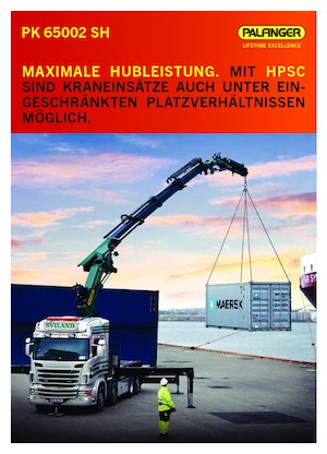 Hydraulické nakládací jeřáby Palfinger PK 65002 SH E