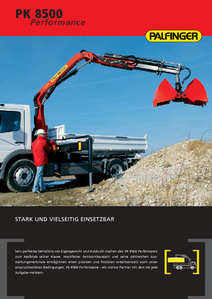 Hydraulické nakládací jeřáby Palfinger PK 8500