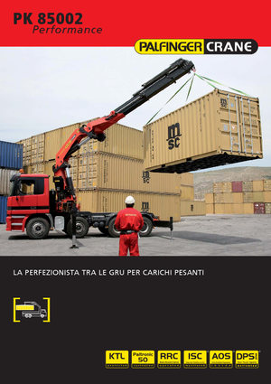 Hydraulické nakládací jeřáby Palfinger PK 85002 HPLS F