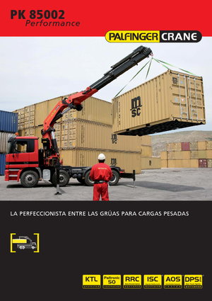 Hydraulické nakládací jeřáby Palfinger PK 85002 HPLS F