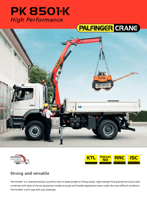 Hydraulické nakládací jeřáby Palfinger PK 8501 K
