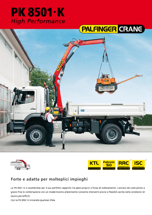Hydraulické nakládací jeřáby Palfinger PK 8501 K