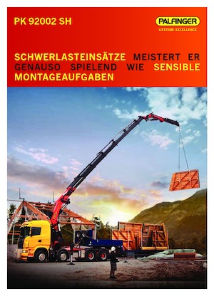 Hydraulické nakládací jeřáby Palfinger PK 92002 SH F