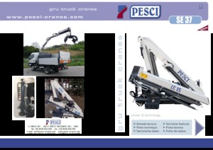 Hydraulické nakládací jeřáby Pesci SE 37