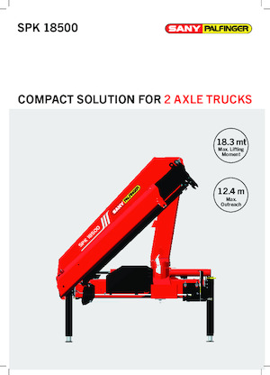 Hydraulické nakládací jeřáby Sany SPK 18500 B