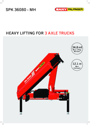Hydraulické nakládací jeřáby Sany SPK 36080 B