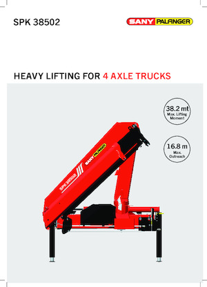 Hydraulické nakládací jeřáby Sany SPK 38502 C