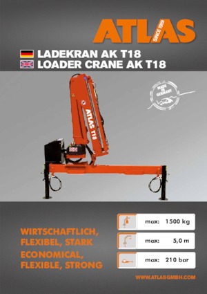 Hydraulické nakládací jeřáby Atlas T 18 A28