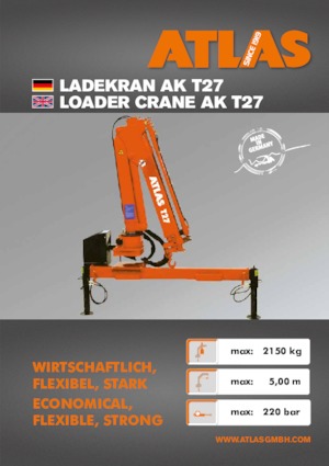 Hydraulické nakládací jeřáby Atlas T 27 A28