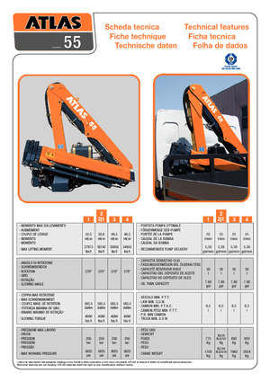 Hydraulické nakládací jeřáby T-Atlas TLC 55.2 A1