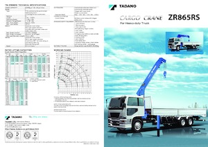 Hydraulické nakládací jeřáby Tadano TM-ZR865(RS)