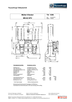 Vibrační beranidla Müller MS 62 HFV