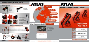 Hydraulické nakládací jeřáby Atlas AK 186.3 A3 