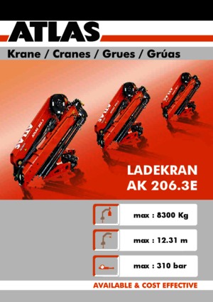 Hydraulické nakládací jeřáby Atlas AK 206.3 E A4