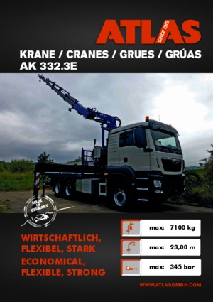 Hydraulické nakládací jeřáby Atlas AK 332.3E A7 