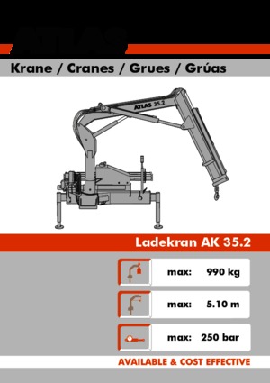 Hydraulické nakládací jeřáby Atlas AK 35.2 A1