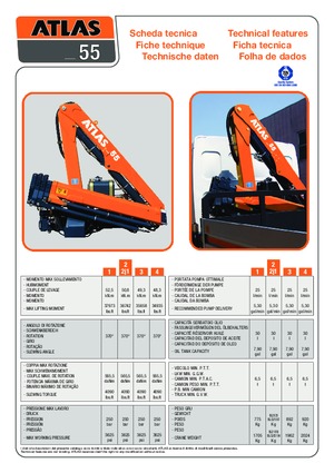 Hydraulické nakládací jeřáby Atlas AK 55.3