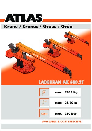Hydraulické nakládací jeřáby Atlas AK 600.2 T A27
