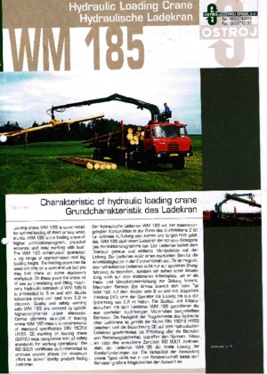 Hydraulické nakládací jeřáby Ostroj WM 185 NT