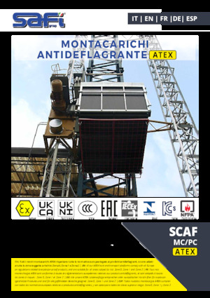 Stavební výtahy Safi SCAF MC/PC ATEX
