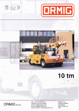 Průmyslové mobilní jeřáby ORMIG 10 tm