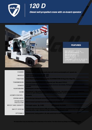 Průmyslové mobilní jeřáby Valla 120 D 