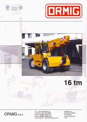 Průmyslové mobilní jeřáby ORMIG 16 tm