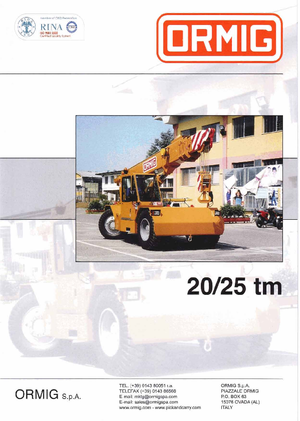 Průmyslové mobilní jeřáby ORMIG 20 tm