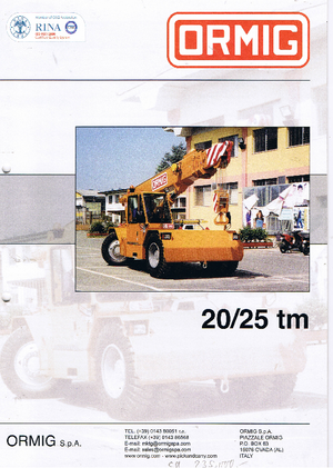 Průmyslové mobilní jeřáby ORMIG 20 tm