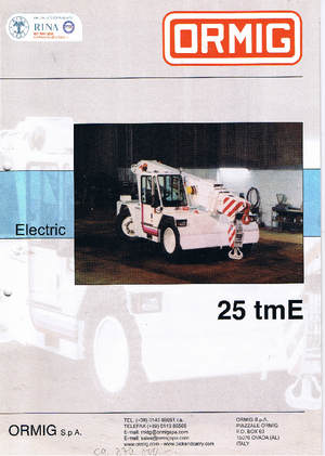 Průmyslové mobilní jeřáby ORMIG 25 tmE