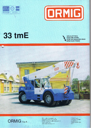 Průmyslové mobilní jeřáby ORMIG 33 tm E