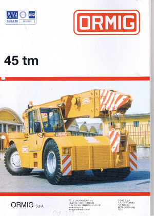 Průmyslové mobilní jeřáby ORMIG 45 tm