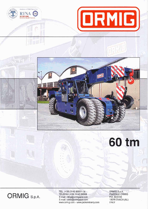 Průmyslové mobilní jeřáby ORMIG 60 tm