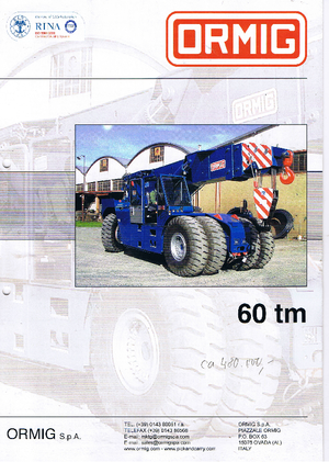 Průmyslové mobilní jeřáby ORMIG 60 tm