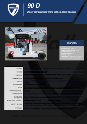 Průmyslové mobilní jeřáby Valla 90 D 