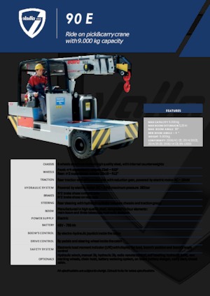 Průmyslové mobilní jeřáby Valla 90 E