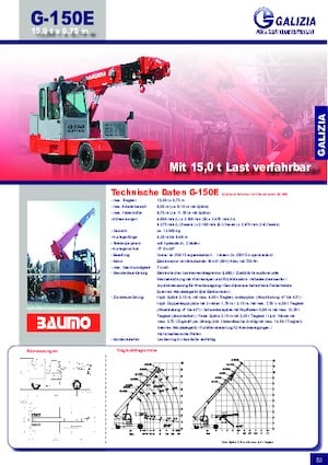Průmyslové mobilní jeřáby Galizia G 150