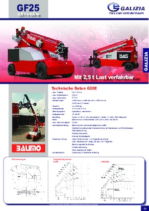 Průmyslové mobilní jeřáby Galizia G 20 E