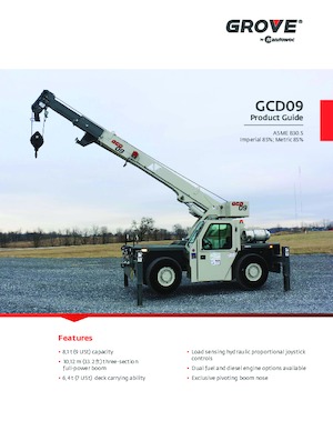 Průmyslové mobilní jeřáby Grove GCD09