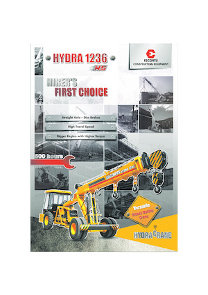 Průmyslové mobilní jeřáby Escorts Hydra 1236