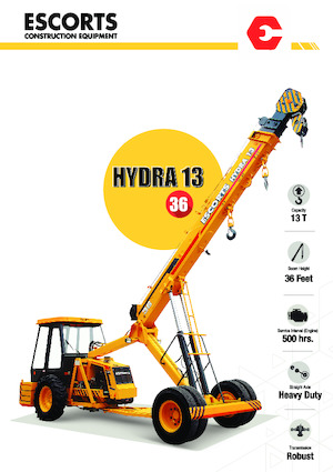 Průmyslové mobilní jeřáby Escorts Hydra 1336