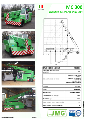 Průmyslové mobilní jeřáby JMG MC 300