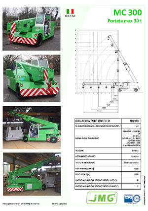 Průmyslové mobilní jeřáby JMG MC 300