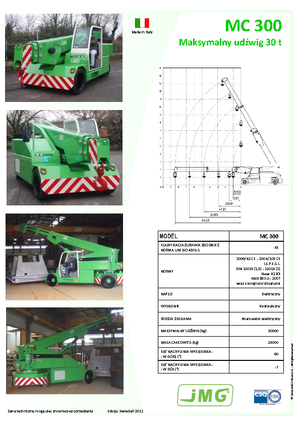 Průmyslové mobilní jeřáby JMG MC 300